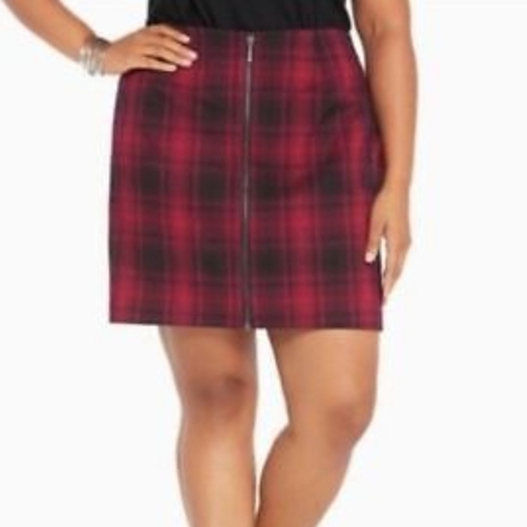 Torrid Plaid Zip Up Mini Skirt - Picture 1 of 4